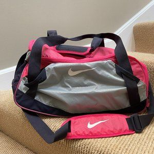 NIKE DUFFLE GYM BAG, PINK + GRAY MEDIUM SIZE